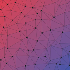 Abstract Low Polygon gradient Generative Art background illustration