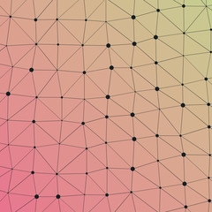Abstract Low Polygon gradient Generative Art background illustration