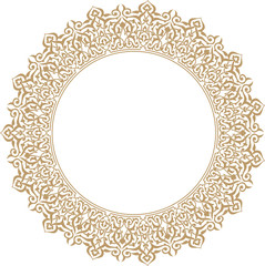 Isolated Oriental ornament on white background.Texture or background