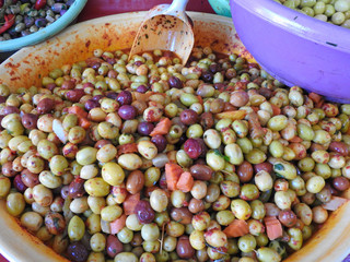 Fresh Olives in Morocan Market