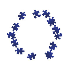 Business mind-breaker jigsaw puzzle dark blue 