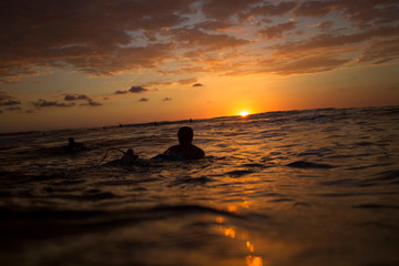 ocean surf sunset