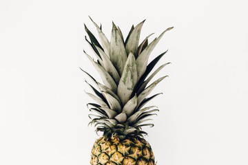 Pineapple fresh fruit on white background