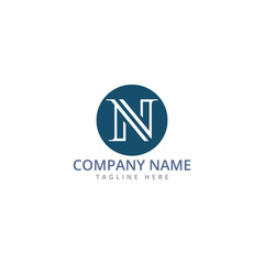 Letter N abstract logo icon design template