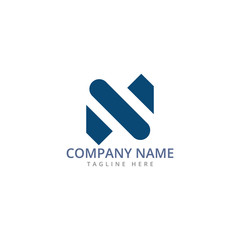 Letter N abstract logo icon design template