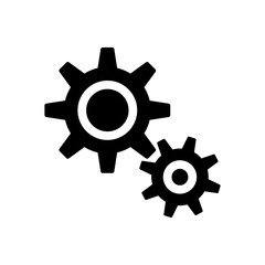Gears vector icon. Settings symbol.