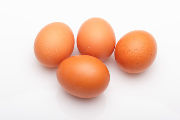 Chicken eggs, raw eggs freshly picked from the farm