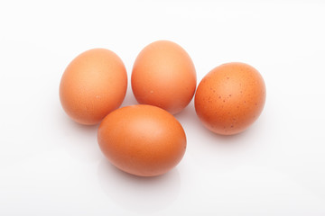 Chicken eggs, raw eggs freshly picked from the farm