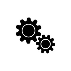 Gears vector icon. Settings symbol.