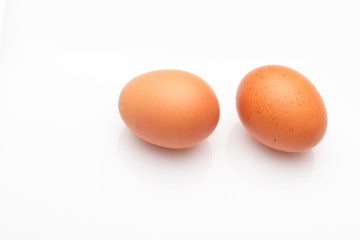 Chicken eggs, raw eggs freshly picked from the farm