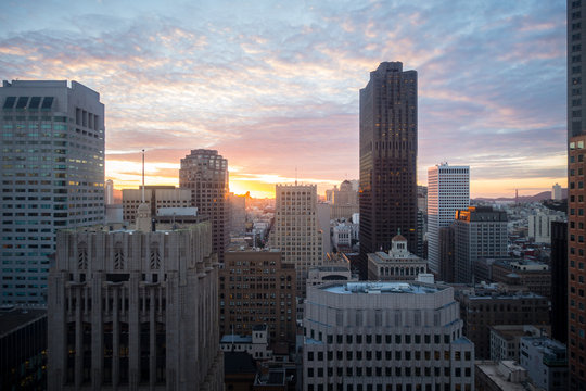 San Francisco at sunset - Powered by Adobe