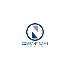 Letter N abstract logo icon design template