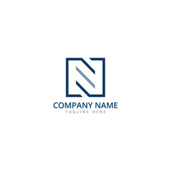 Letter N abstract logo icon design template