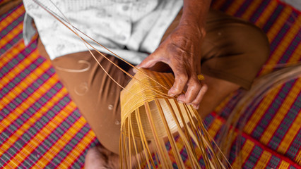 Wood products, Step Wood products, Step, Thai Style, Thai Style Wood products, Thai Style, Different kind of weaved utensils using the natural material a traditional style in Thailand. 