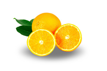 Obraz na płótnie Canvas Orange fruit isolated on white background
