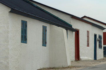 Fishing huts at the north sea coast in Denmark