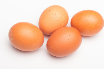 Chicken eggs, raw eggs freshly picked from the farm