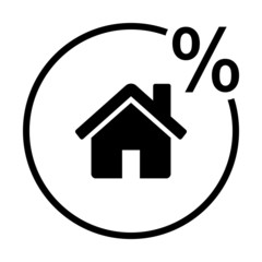 Rate for mortgage vector icon