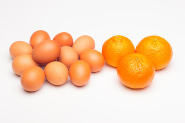 Eggs and tangerine, cholesterol and vitamins