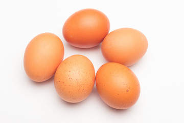 Chicken eggs, raw eggs freshly picked from the farm