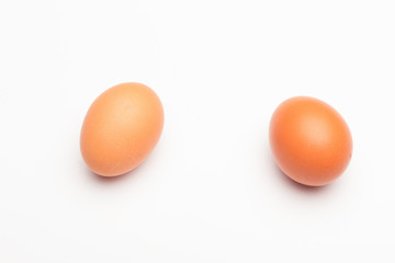 Chicken eggs, raw eggs freshly picked from the farm