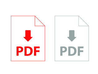 Icons for office file extensions, vector icons