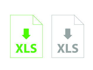 Icons for office file extensions, vector icons