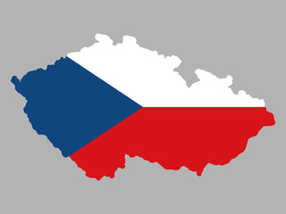 Czech republic Map flag Vector illustration Eps 10.