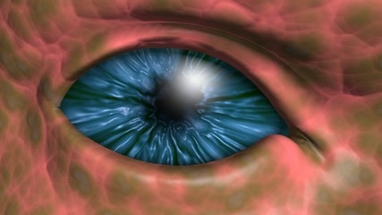 Alien extraterrestrial eyes . 3d rendering , illustration