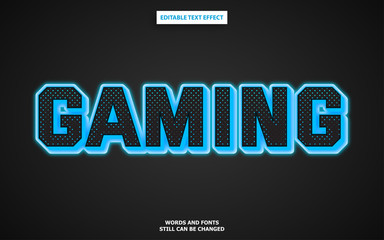 Gaming editable text effect