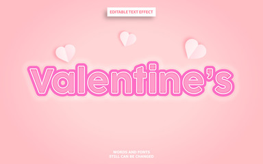 Valentine editable text effect