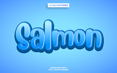 Blue salmon editable text effect