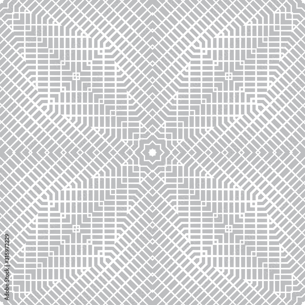 Poster abstract seamless geometric pattern. many shapes intersect with each other. star of the lines locate