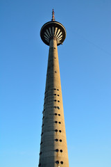 Tallinn TV Tower against the blue sky