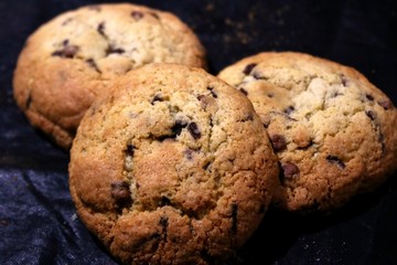 Cookies aux pépites de chocolat.