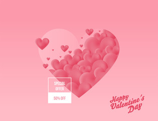 Happy Valentine´s Day, heart layout