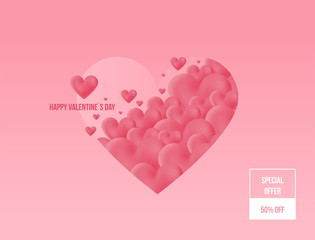 Happy Valentine´s Day, heart layout