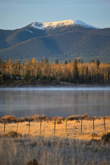 natural landscape with sunrise and sunset