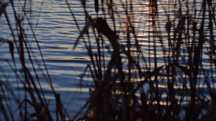 mit einem Sonnenuntergang