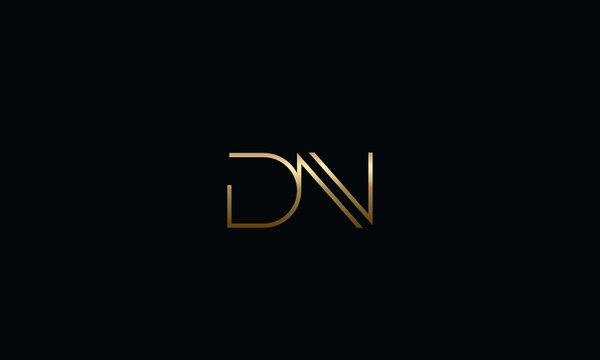 Alphabet letters monogram icon logo DN