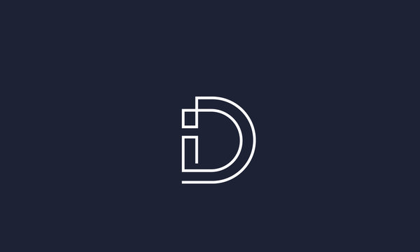 Alphabet letters monogram icon logo ID or DI