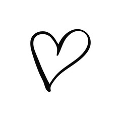 Hand drawn isolated heart
