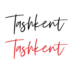Tashkent city calligraphy vector quote