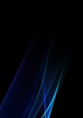 Abstract background waves. Black and blue abstract background for wallpaper or business card
