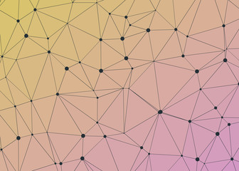 Abstract Low Polygon gradient Generative Art background illustration
