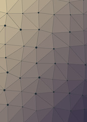 Abstract Low Polygon gradient Generative Art background illustration