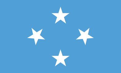 Micronesia  flag. Simple vector. National flag of Micronesia 