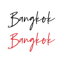 Bangkok city calligraphy vector quote