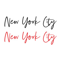 New York city calligraphy vector quote