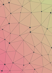 Abstract Low Polygon gradient Generative Art background illustration